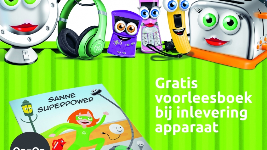 Gratis voorleesboekje bij Kinderboerderij Wassenaar in ruil voor afgedankte apparaten tijdens Nationale Recycleweek