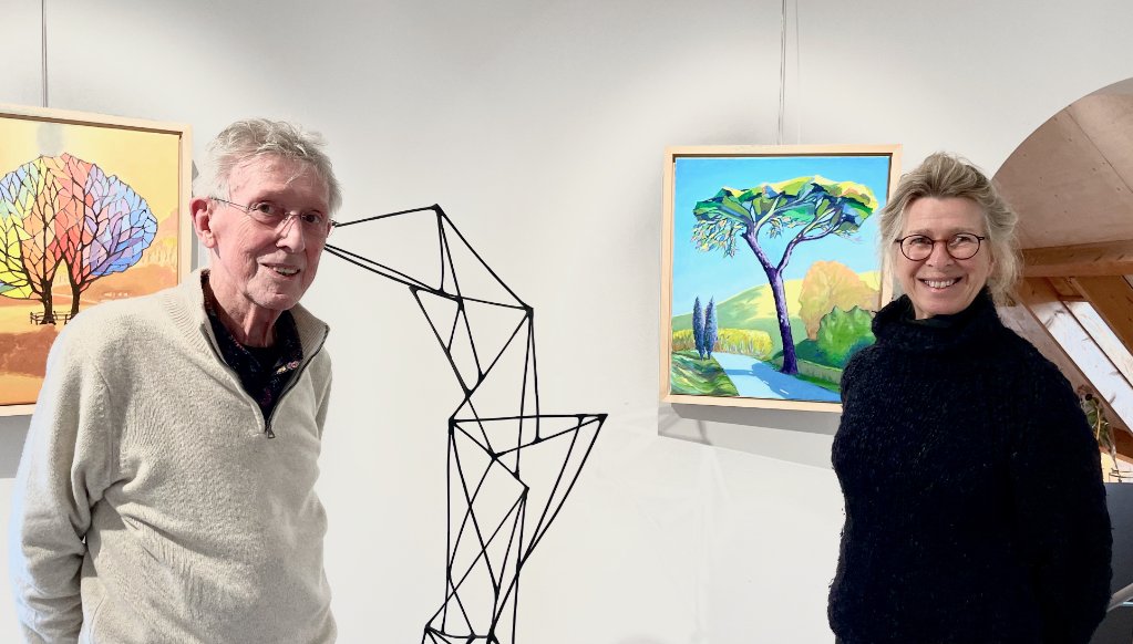 Expositie van Rien Meijerink & Mariska Toetenel in de galerie van Kunstgroep Wassenaar