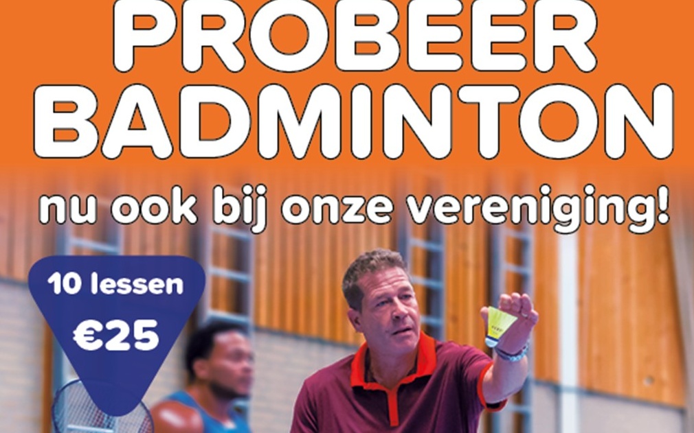 Probeer Badminton bij BC Wassenaar